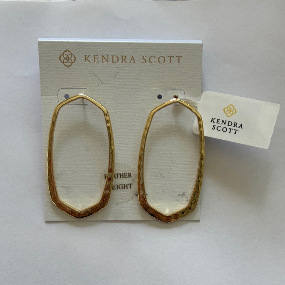 Kendra Scott Hammered Gold Earrings